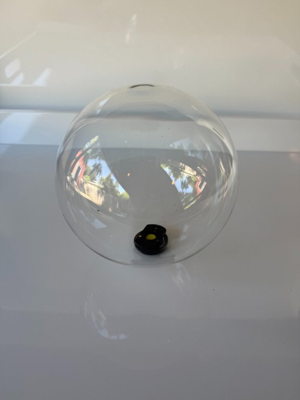 Restoration Hardware RH Glass Globe Single Sconce-Black